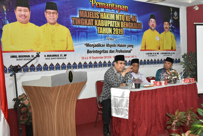 LPTQ Bengkalis Undang Prof. H Said Agil Al Munawar Jadi Narasumber Pemantapan Majelis Hakim MTQ ke-44 