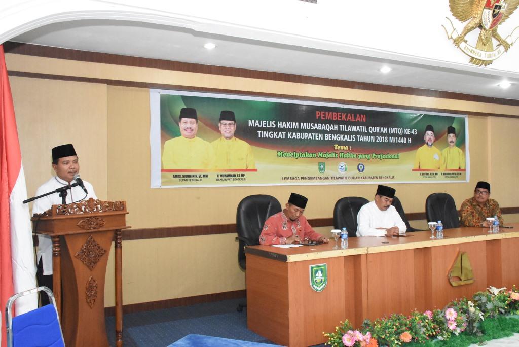 Jelang MTQ ke-43 Tingkat Kabupaten Bengkalis, Majelis Hakim Diberi Pembekalan