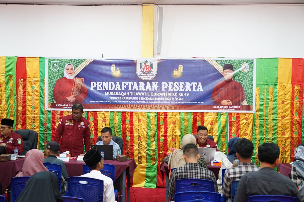 Penerimaan dan Pendaftaran Ulang Kafilah MTQ ke-49 Tingkat Kabupaten Bengkalis di Kecamatan Mandau